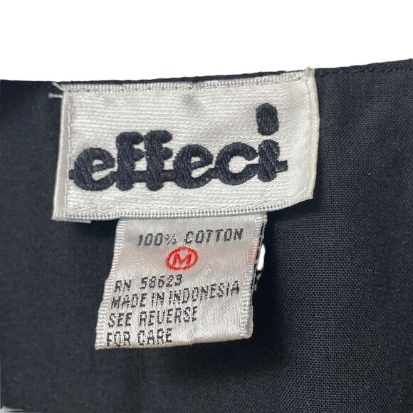 EFFECI Vintage Vest Embroidered Cotton Boho Fish Flowers Black Burgundy - Picture 4 of 11